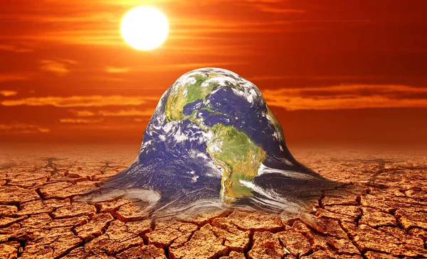 Zukünftige Weltweite Veränderungen Der Globalen Erwärmung — Stockfoto