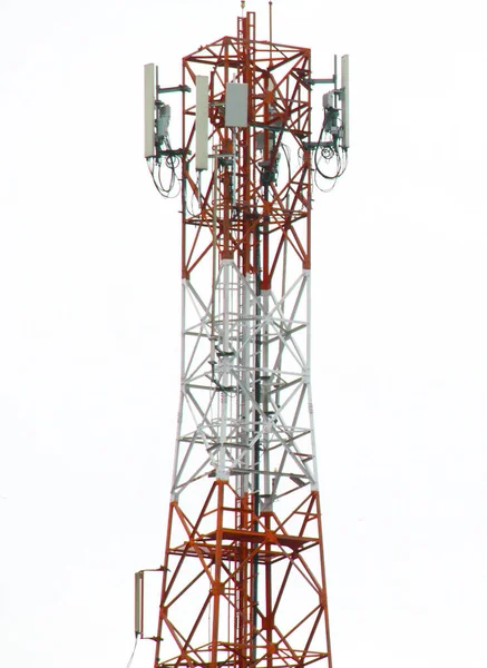 Communication Towers White Background — Stock Photo, Image