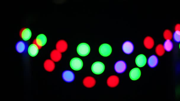 Colorful Christmas Lights Bokeh Effect Artistic Abstract Defocused Background Your — Αρχείο Βίντεο
