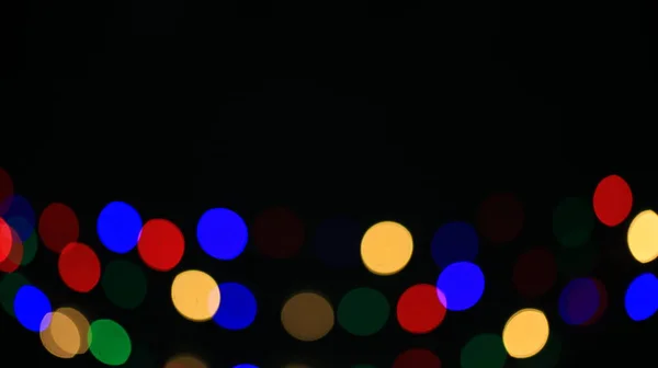 Colorate Luci Natale Effetto Bokeh Sfondo Artistico Astratto Sfocato Tuo — Foto Stock