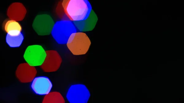 Colorido Natal Luzes Bokeh Efeito Artístico Abstrato Fundo Desfocado Para — Fotografia de Stock