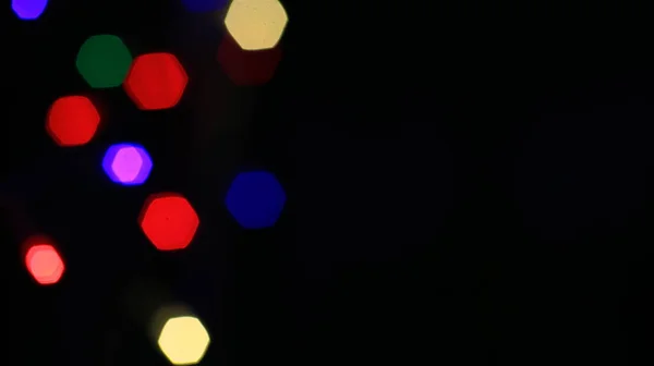 Colorido Natal Luzes Bokeh Efeito Artístico Abstrato Fundo Desfocado Para — Fotografia de Stock