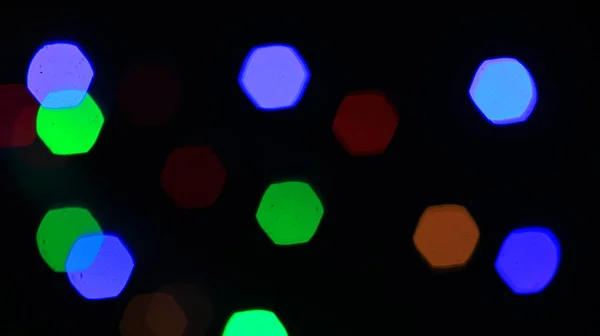 Красочные Рождественские Огни Bokeh Эффект Художественный Абстрактный Дефокативный Фон Вашего — стоковое фото