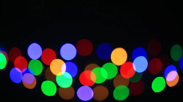 Colorido Natal Luzes Bokeh Efeito Artístico Abstrato Fundo Desfocado Para — Fotografia de Stock