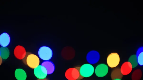 Colorido Natal Luzes Bokeh Efeito Artístico Abstrato Fundo Desfocado Para — Fotografia de Stock