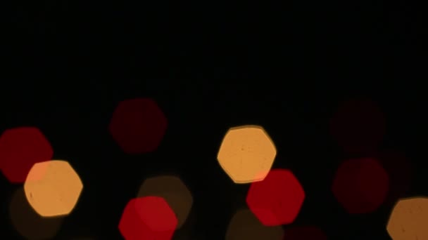 Lumières Noël Colorées Effet Bokeh Artistique Abstrait Fond Déconcentré Pour — Video