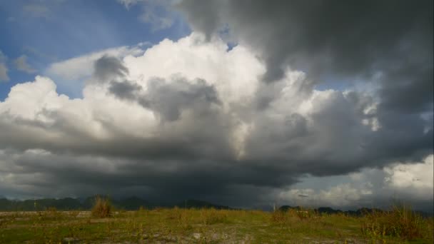 Vista Delle Nuvole Tempesta Sopra Cielo — Video Stock