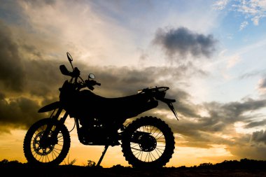 motocross motorcycle in the evening
