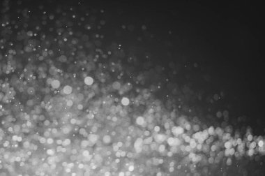 Projenizin arka planı için bulanık bir lensten Bokeh 'in siyah-beyaz görüntüsü.