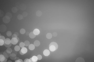 Projenizin arka planı için bulanık bir lensten Bokeh 'in siyah-beyaz görüntüsü.