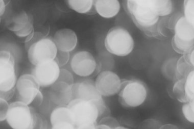 Projenizin arka planı için bulanık bir lensten Bokeh 'in siyah-beyaz görüntüsü.