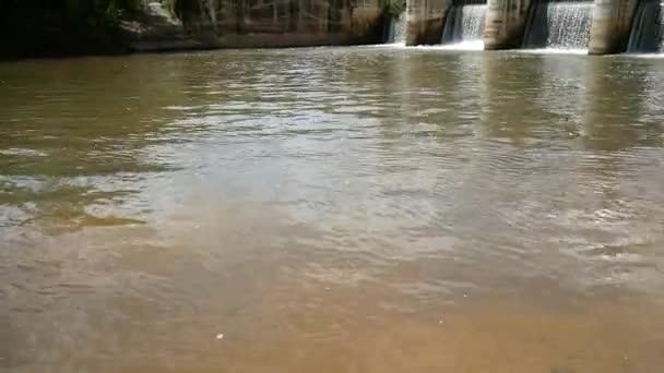 Pequeñas Presas Bloquean Canales Zonas Rurales Tailandia — Vídeo de stock