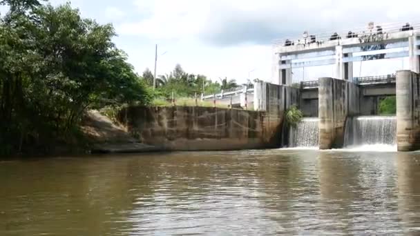 Kleine Dammen Blokkeren Kanalen Landelijke Gebieden Van Thailand — Stockvideo