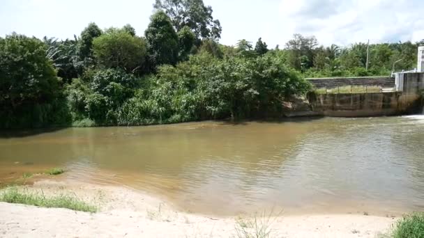 Kleine Dammen Blokkeren Kanalen Landelijke Gebieden Van Thailand — Stockvideo