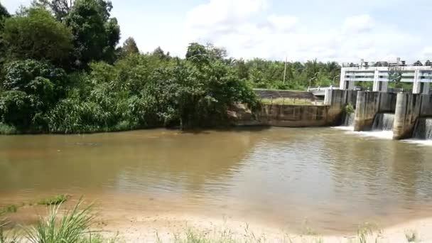 Kleine Dammen Blokkeren Kanalen Landelijke Gebieden Van Thailand — Stockvideo