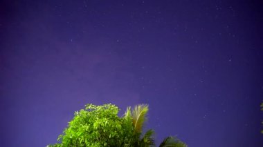 beautiful view of night sky with star.  TimeLapse