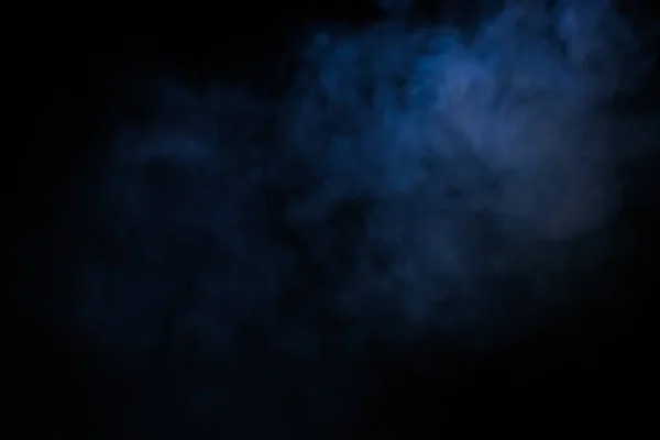 Lente Turva Fumo Azul Sobre Fundo Preto Para Utilização Segundo — Fotografia de Stock