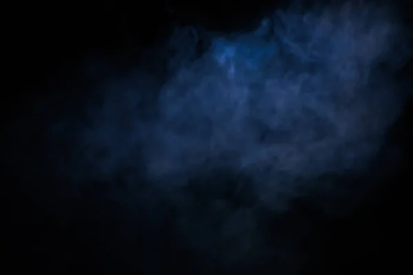 Lente Turva Fumo Azul Sobre Fundo Preto Para Utilização Segundo — Fotografia de Stock