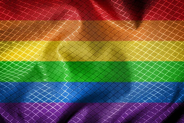 Vlag Van Seksuele Diversiteit Regenboog Kleuren Lgbtq Trots Vlag Regenboogvlag — Stockfoto