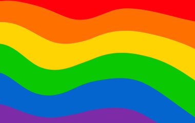 Cinsel çeşitlilik bayrağı. Gökkuşağı renkleri. LGBTQ gurur bayrağı. Gökkuşağı bayrağı. Gay gurur konsepti.