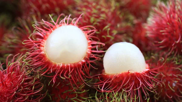 Fruits Frais Rambutan Sur Marché — Photo