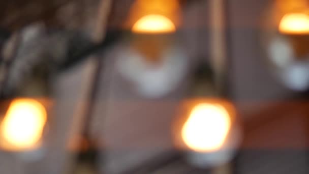 Close Lâmpada Elétrica Velha Iluminação Decorativa Bobinas Aquecimento — Vídeo de Stock