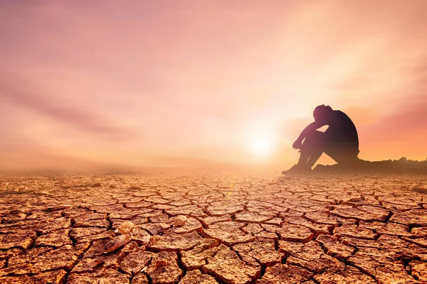 Those Who Desperate Because Drought Rain Does Fall Season Because — Stock Photo, Image