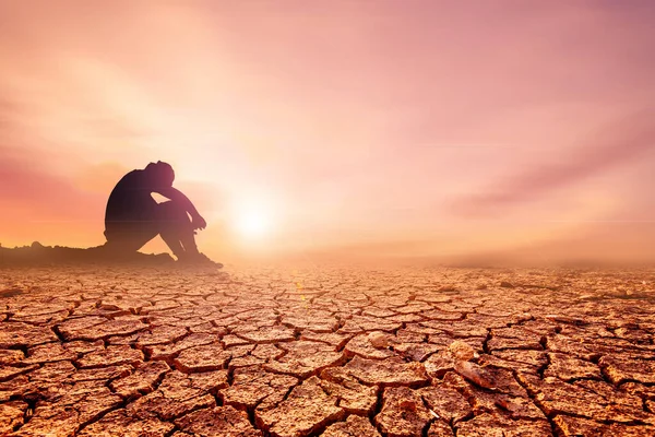 Those Who Desperate Because Drought Rain Does Fall Season Because — Stock Photo, Image