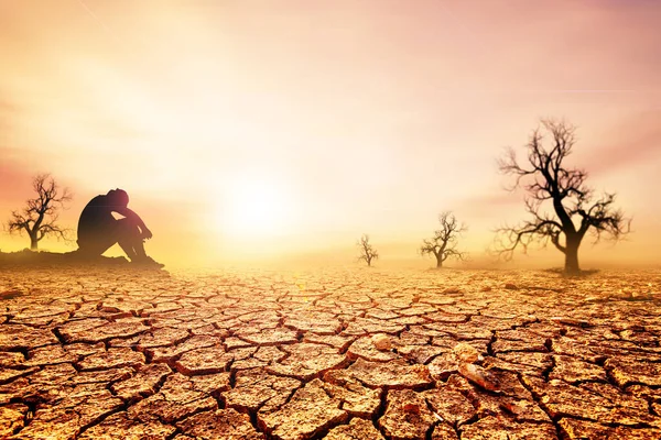 Voor Degenen Die Wanhopig Zijn Door Droogte Valt Regen Niet — Stockfoto