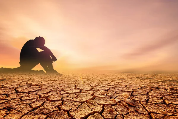 Those Who Desperate Because Drought Rain Does Fall Season Because — Stock Photo, Image