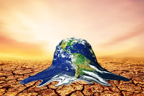 Земля Которая Тает Засушливых Почвах Трещит Глобального Потепления Концепция Охраны — стоковое фото
