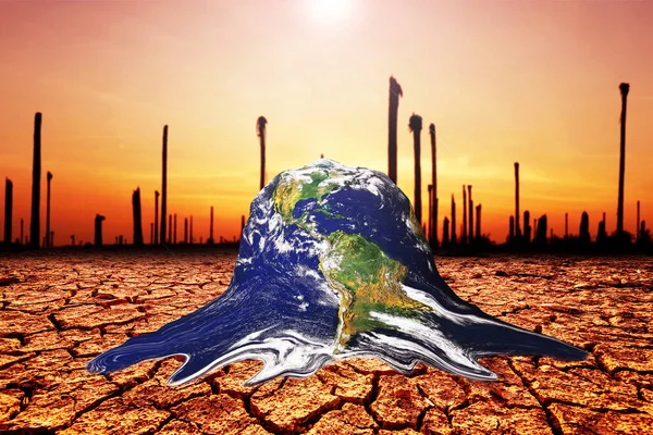 Earth Melts Arid Soils Cracks Due Global Warming Concept Environmental — Stock Photo, Image