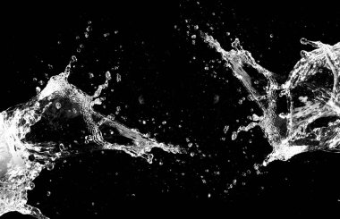 Beyaz su ve siyah ile soyut arkaplan