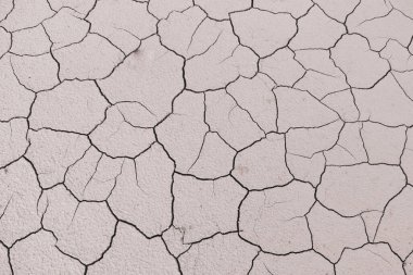 * * Kurak bölgelerdeki kurak toprak üzerindeki kuraklık ve iklim değişikliğinin etkilerini gösteren, çatlamış toprak dokusuna yakın çekim