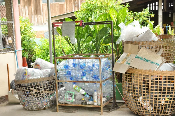 Nan Ταϊλάνδη Αυγ 2021 Απλή Διαλογή Των Αποβλήτων Λαϊκή Σοφία — Φωτογραφία Αρχείου