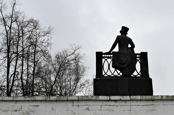 Tver Russia December 2019 Monument Alexander Pushkin Rear View — Stock Photo, Image