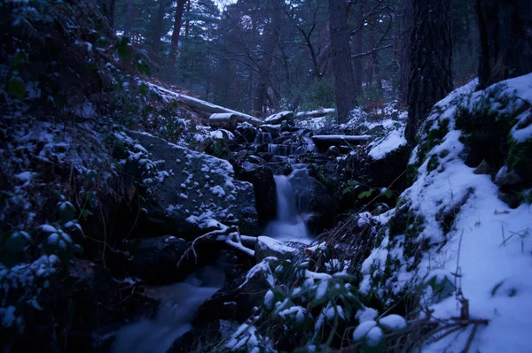 Mraky Krajina Hory Příroda Stromy Výhled Španělsko Zima — Stock fotografie