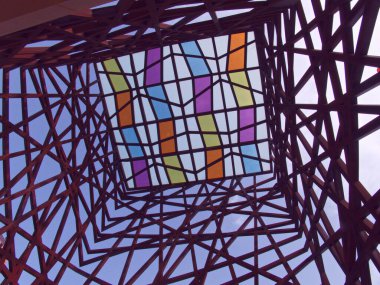 İnşaat manzaralı heykel