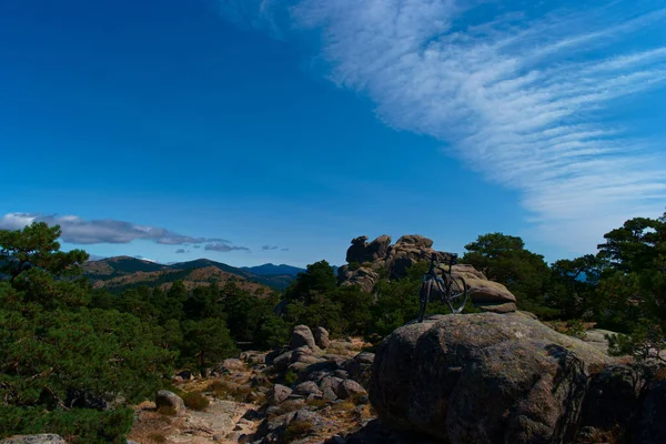 Paisagem Montanhas Vista Natureza Céu Nuvens — Fotografia de Stock