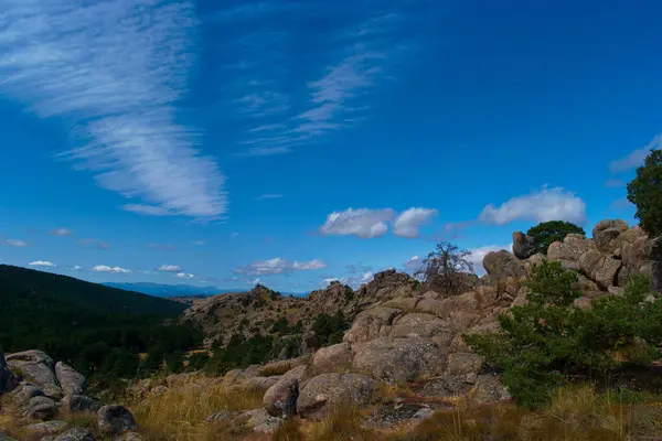 Paisaje Montañas Vista Naturaleza Cielo Nubes —  Fotos de Stock