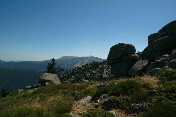 Paisaje Vista Verano Montañas Cielo Azul —  Fotos de Stock