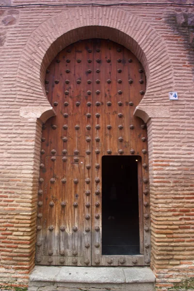 Porta Portão Antigo Edifício Madeira — Fotografia de Stock