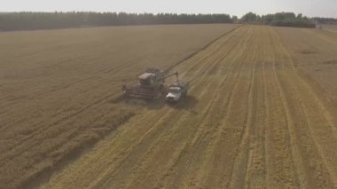 Tahıl dökülen Kamyonun içine birleştirmek