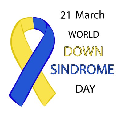 Dünya down sendromu gün Sarı Mavi Şerit