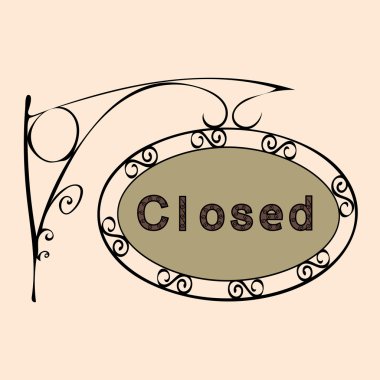 vintage sokak tabelası üzerinde kapalı metin