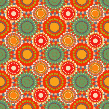 Dikişsiz vintage retro desen portakal Tekstil