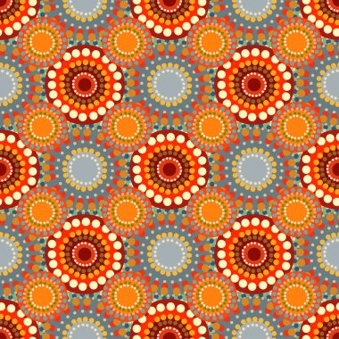 Dikişsiz vintage retro desen portakal Tekstil