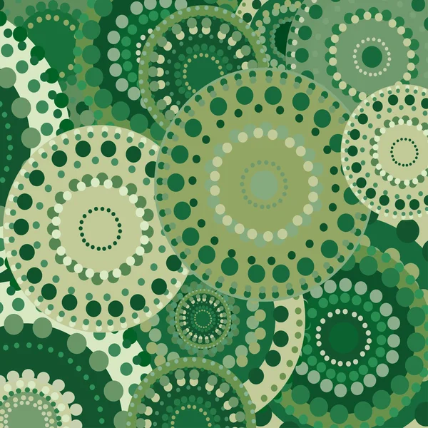 Vintage circular retro ornamento vetor natural fundo verde — Vetor de Stock