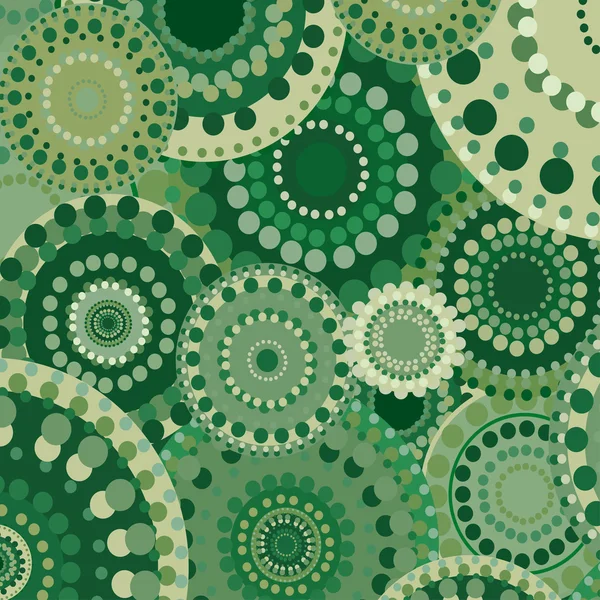 Vintage circular retro ornamento vetor natural fundo verde — Vetor de Stock