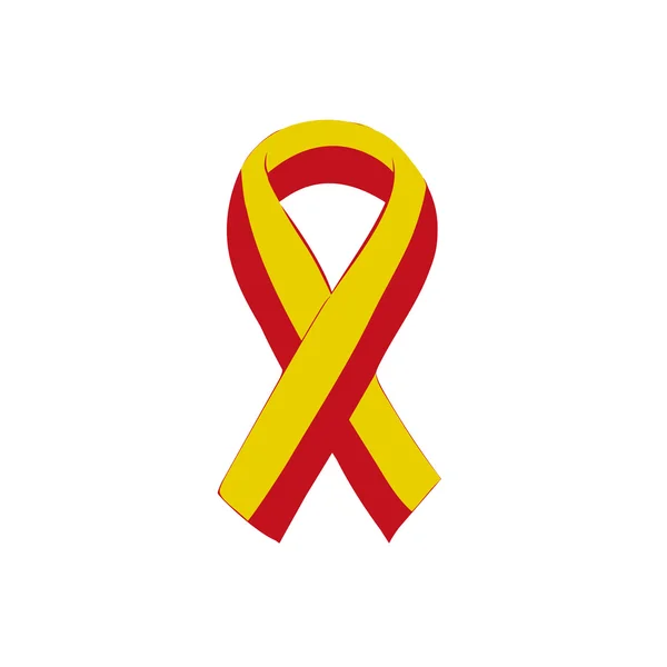 Παγκόσμια Ημέρα Ηπατίτιδας 28 Ιουλίου κίτρινη κόκκινη κορδέλα. — Διανυσματικό Αρχείο